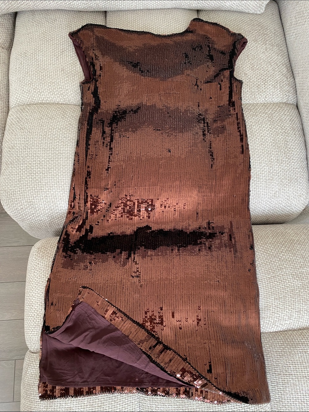 Anthropologie Maeve Rose Gold Sequin Jacket